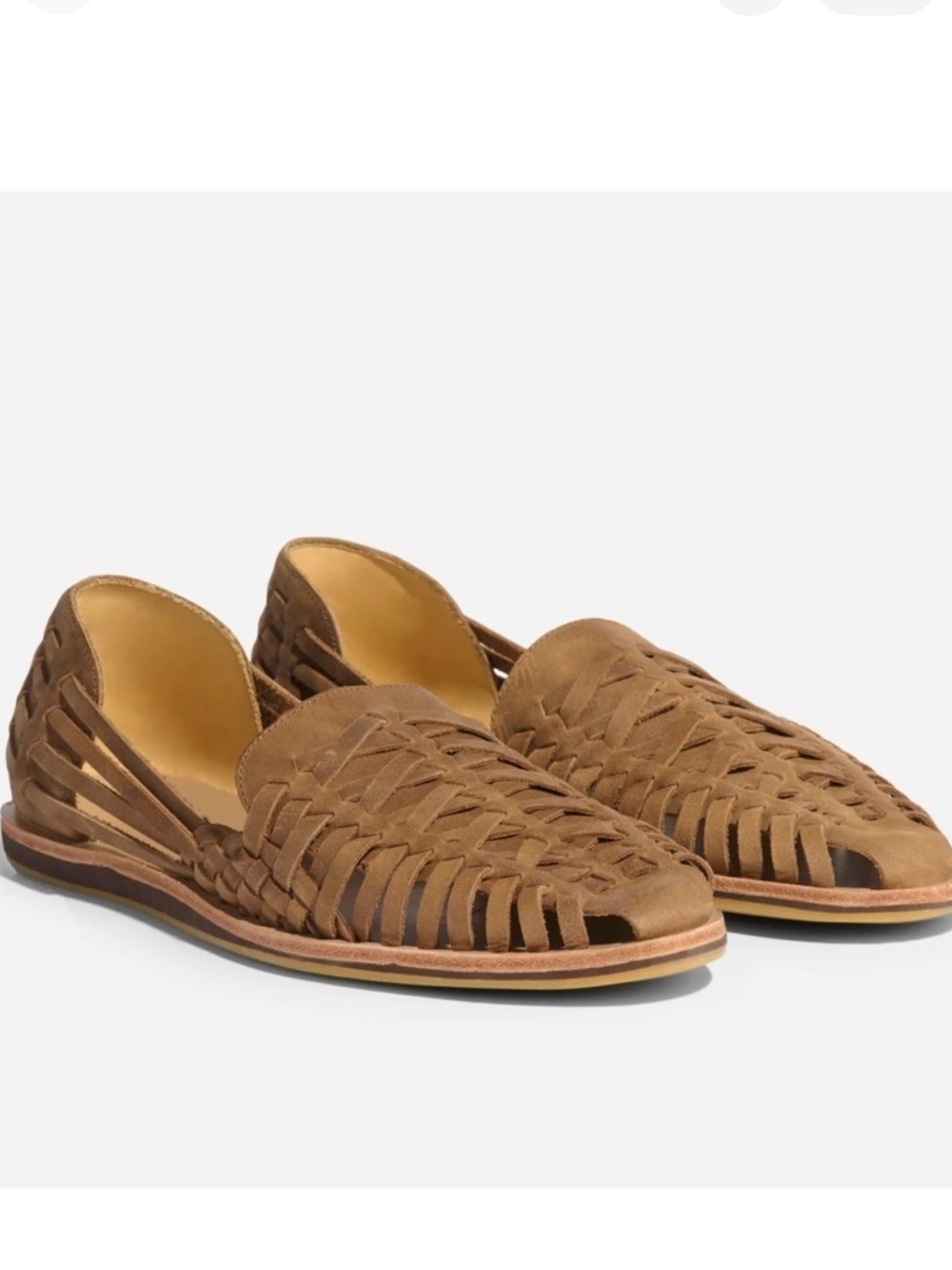 Nisolo Huarache Leather Sandals Tobacco Size 12.5